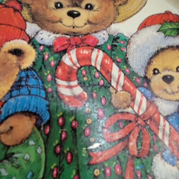 Vintage Creative Concepts Tin Christmas Platter-bears - Picture 5 of 6
